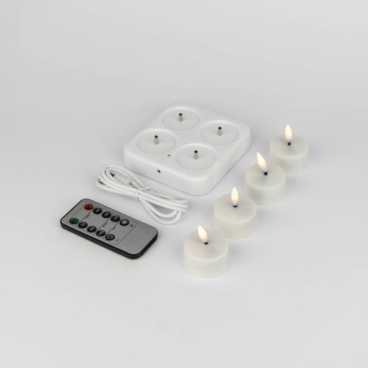 Genopladelige LED-fyrfadslys | Flammeløse