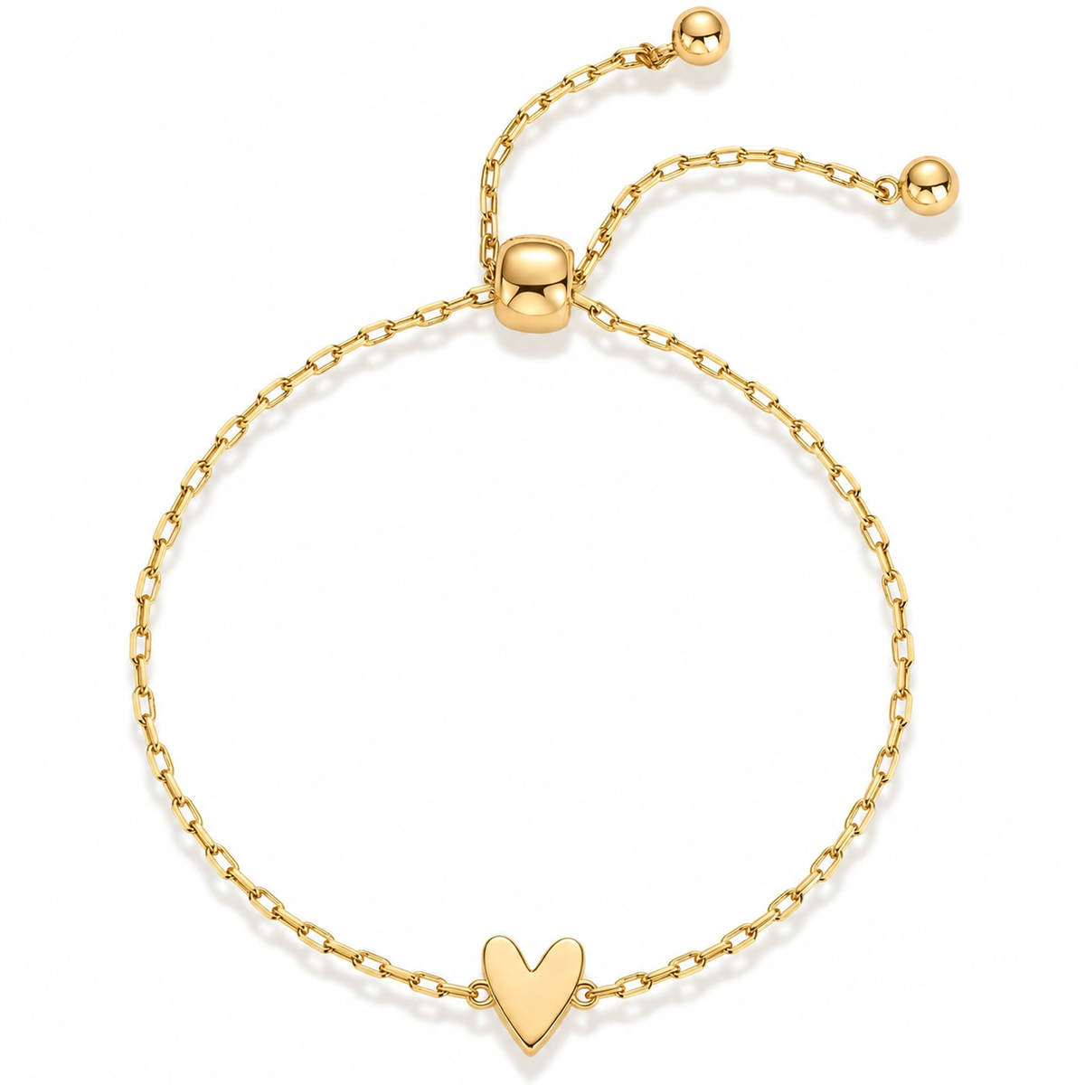 Love Bracelet Set – Matchende hjertearmbånd i 14K guldbelægning