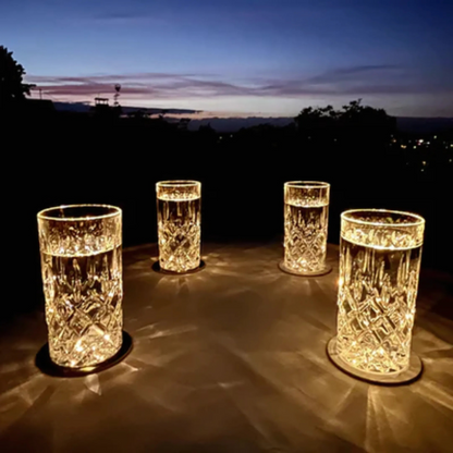 LED-bordskånere til glas | Farverig belysning