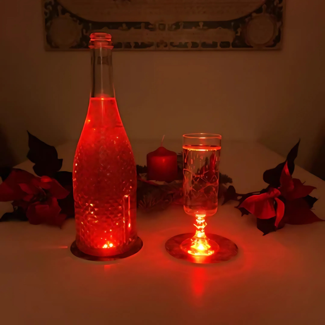 LED-bordskånere til glas | Farverig belysning