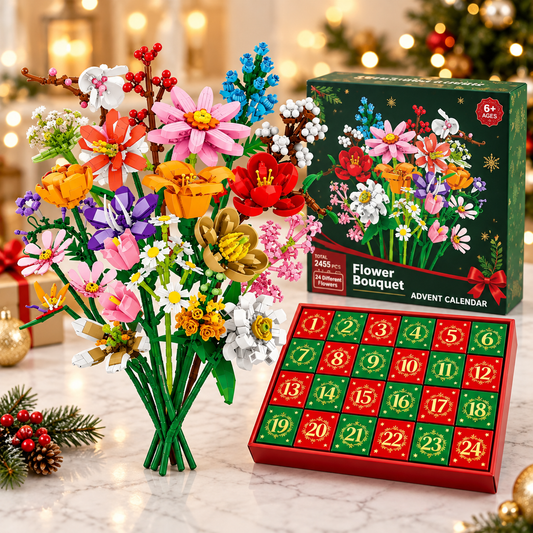 Bloom & Build Adventskalender – Byg din egen magiske buket til jul