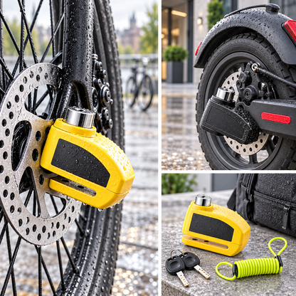 Alarmlås 110 dB – Bremseskivelås til cykel, knallert & MC