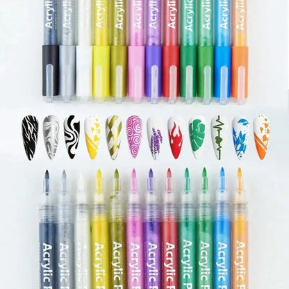 Nail Art Marker™ | Tuschpen til tynde & brede linjer | Til skarpe detaljer og fyldige farveflader