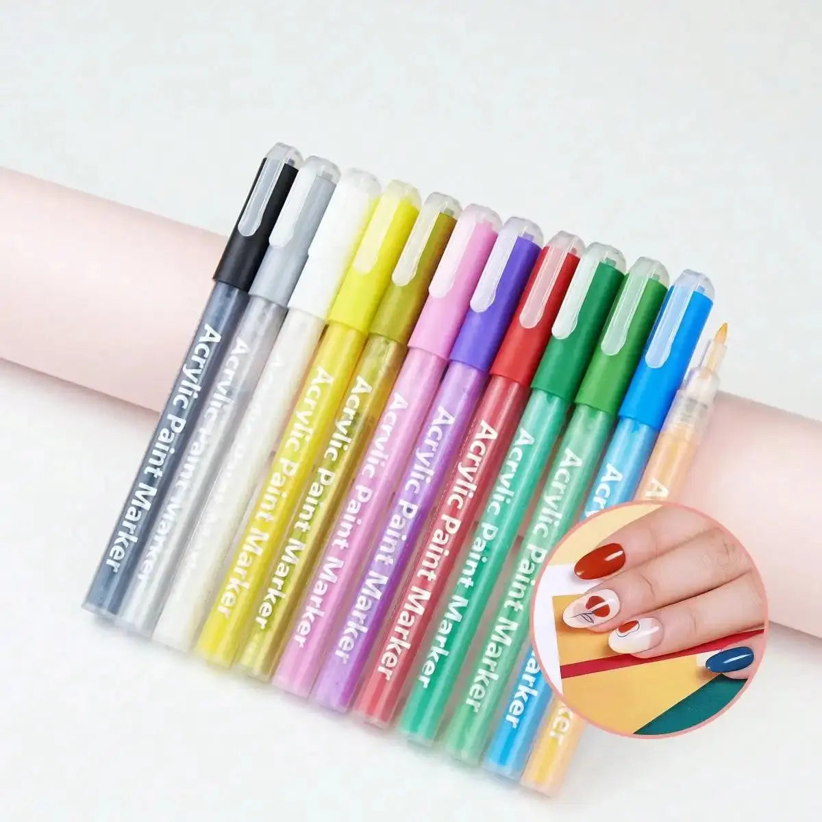 Nail Art Marker™ | Tuschpen til tynde & brede linjer | Til skarpe detaljer og fyldige farveflader