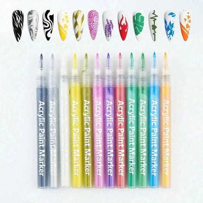 Nail Art Marker™ | Tuschpen til tynde & brede linjer | Til skarpe detaljer og fyldige farveflader