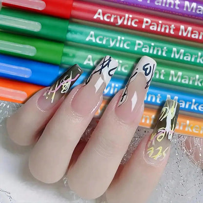 Nail Art Marker™ | Tuschpen til tynde & brede linjer | Til skarpe detaljer og fyldige farveflader