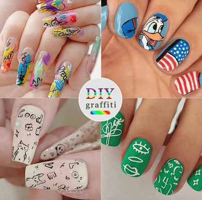 Nail Art Marker™ | Tuschpen til tynde & brede linjer | Til skarpe detaljer og fyldige farveflader