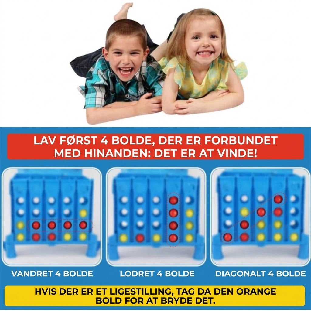 Hppende 4-på-stribe spil – Bouncing Ball