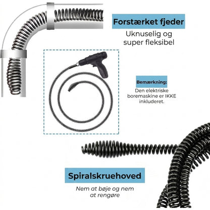 Rensespiral til boremaskine