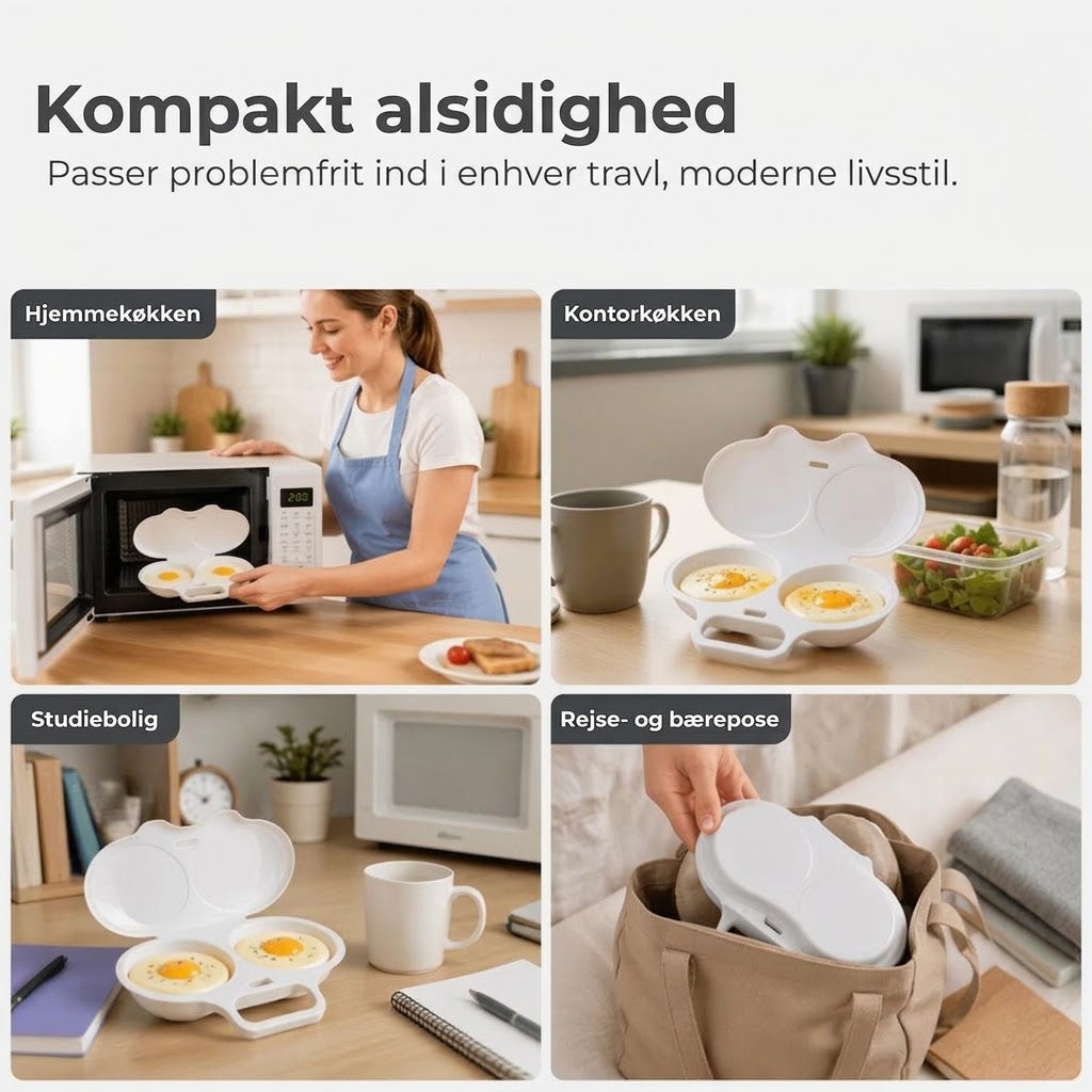 Æggekoger til Mikrobølgeovn med Låg og Håndtag