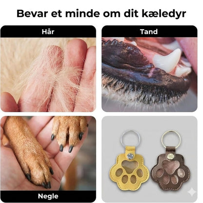 Lædernøglering til minde om dit kæledyr - 🐾 Bevar deres minde altid tæt på