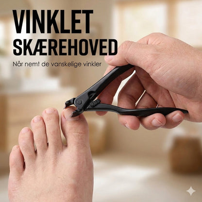 ✂️ Stænksikker negleklipper i rustfrit stål – bred åbning og sikker opbevaring!