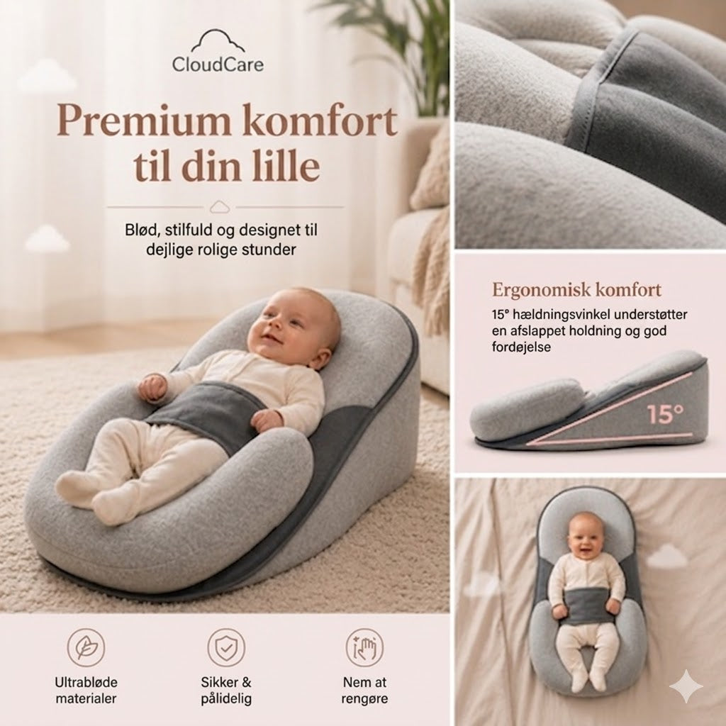 CloudCare™ Ergonomisk babypude med hældning