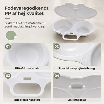 Æggekoger til Mikrobølgeovn med Låg og Håndtag