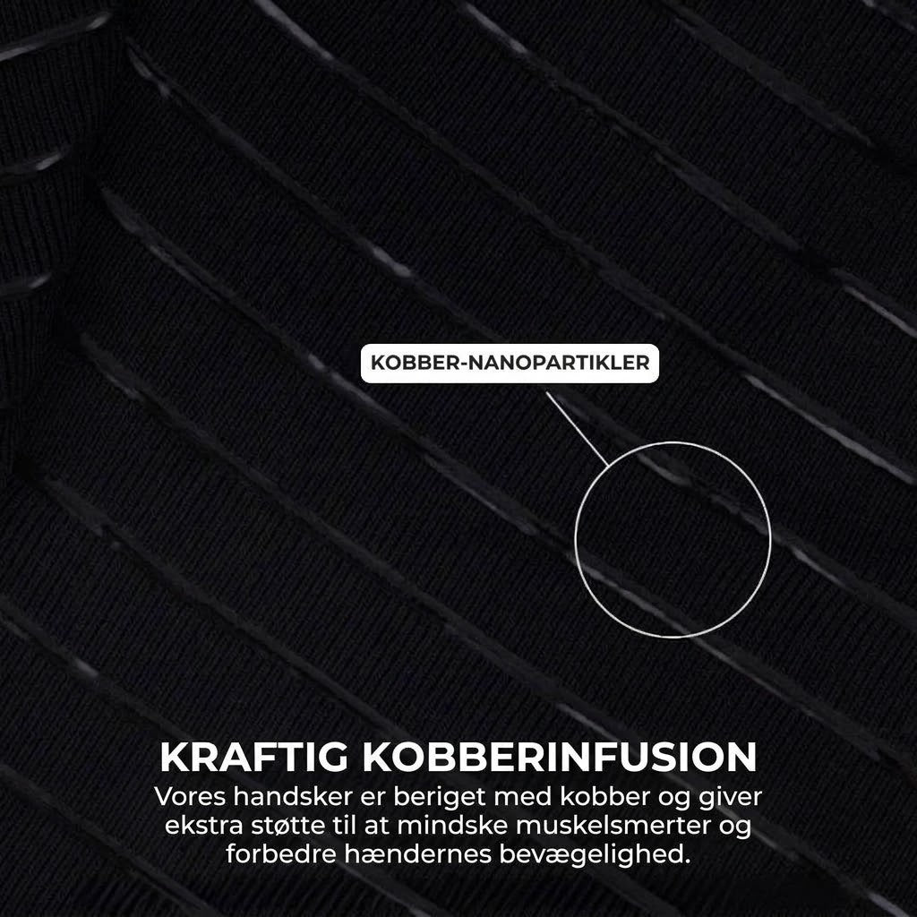 Kobber kompressionshandsker - 1 par