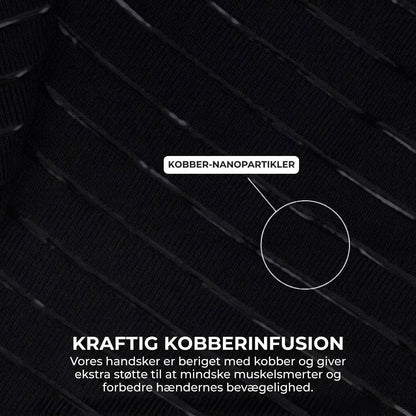 Kobber kompressionshandsker - 1 par