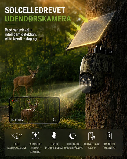 SolarWatch 360 Camo - Soldrevet trådløst overvågningskamera