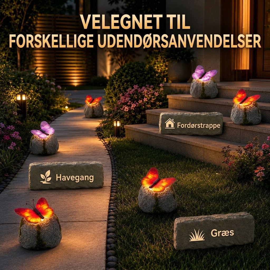LunaGlow™ | Solcelle-havesten med indbygget lysende sommerfugl