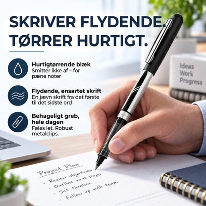 Udtværingsfrit og hurtigtørrende blækpennesæt – 12 stk.