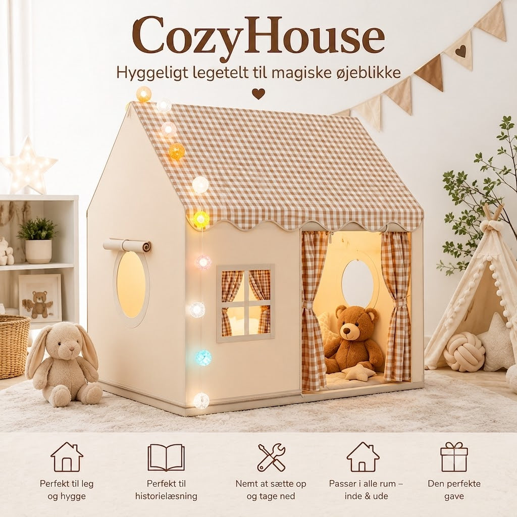 CozyHouse – hyggeligt legetelt til børn