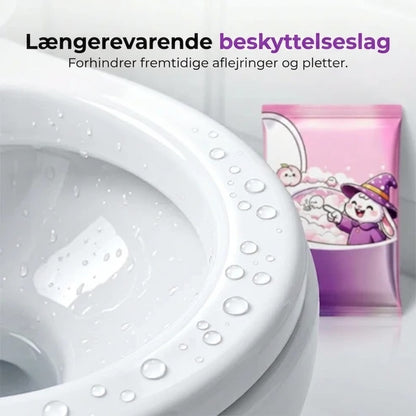 Skummende toiletrensepulver