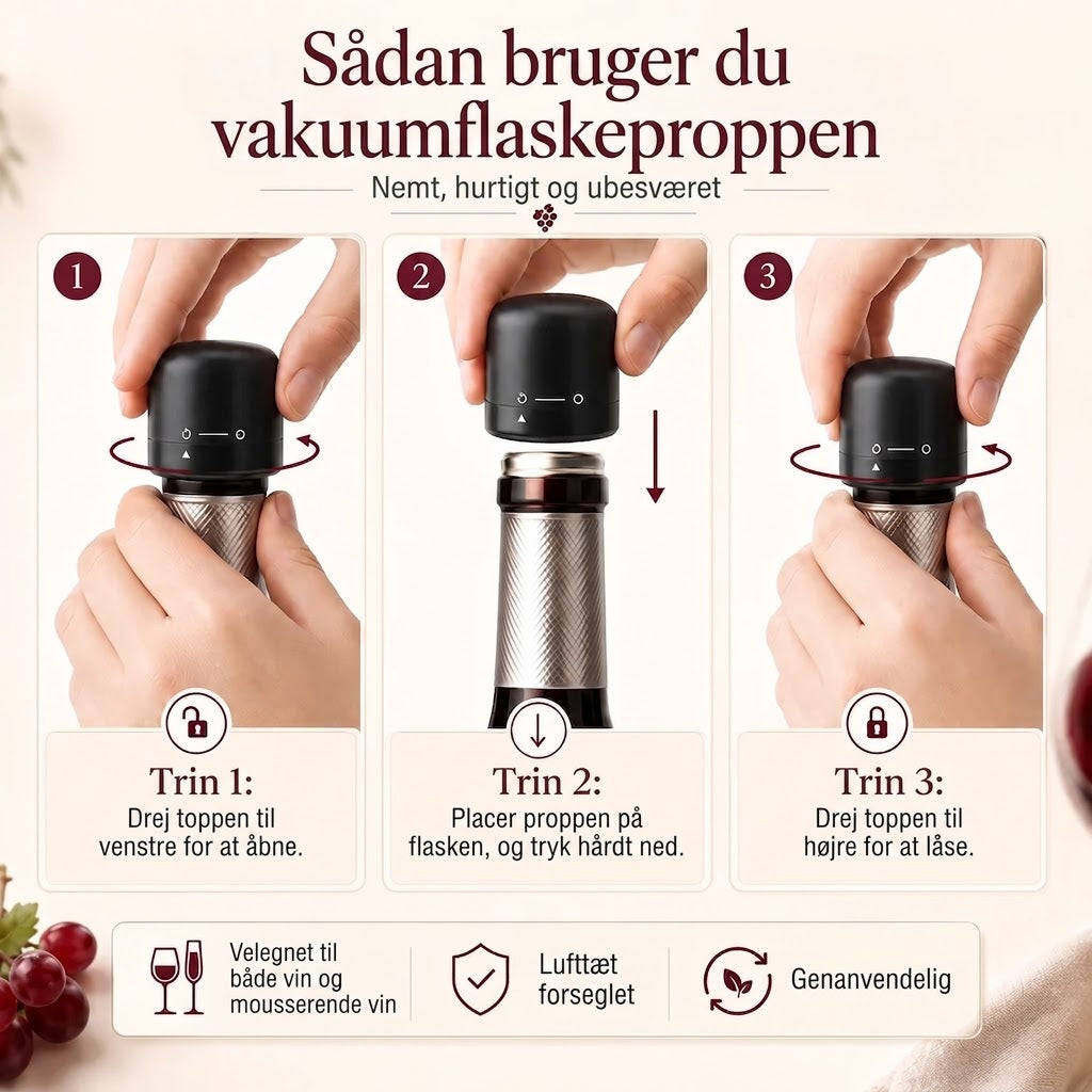 Flaskeprop til vin og champagne