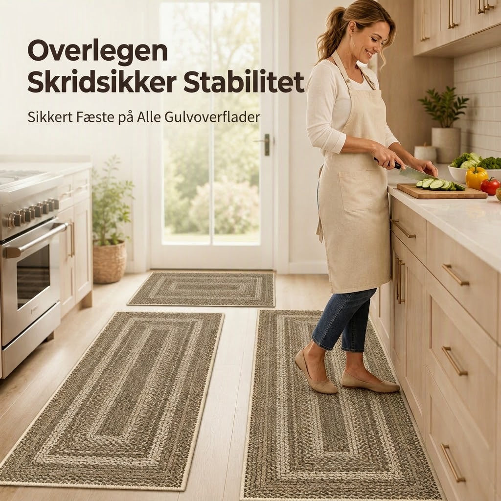 Elegant vævet løber