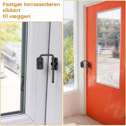 Skydedørslås i Rustfrit Stål - Sikkerhedslås til Dør