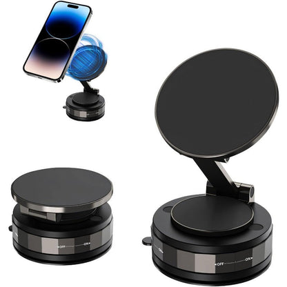 Magnetisk sugekop – Foldbar 360° mobilholder med vakuumlås