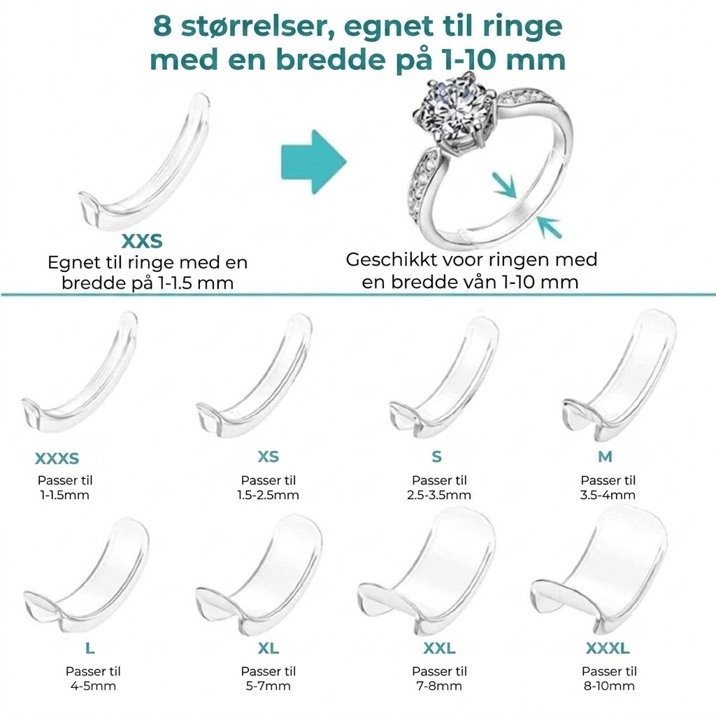 Usynlig ringjustering - 8-pak