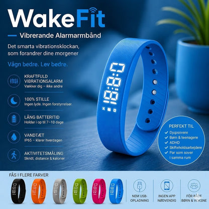 WakeFit – Vibrerende alarmarmbånd | Det smarte vibrationsur, der forandrer dine morgener