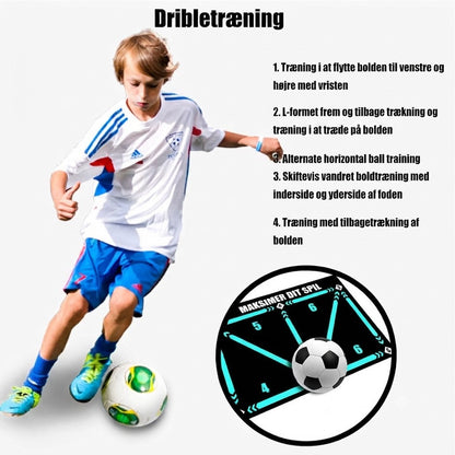 ⚽ Fodboldtræningsmåtte til alle niveauer, skridsikker og lydløs