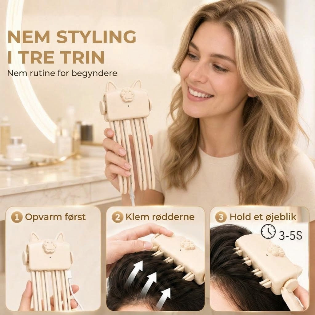 Opvarmet Volumenkam til Hår
