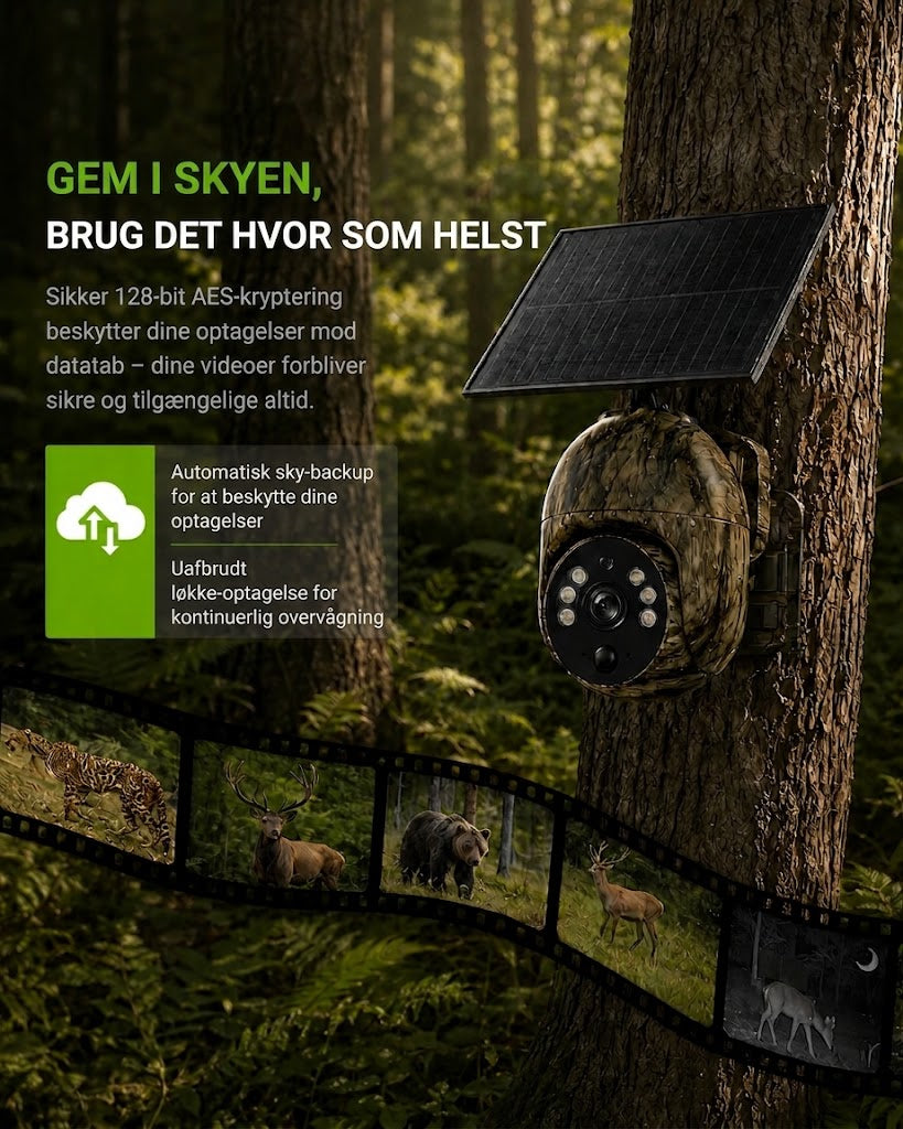 SolarWatch 360 Camo - Soldrevet trådløst overvågningskamera