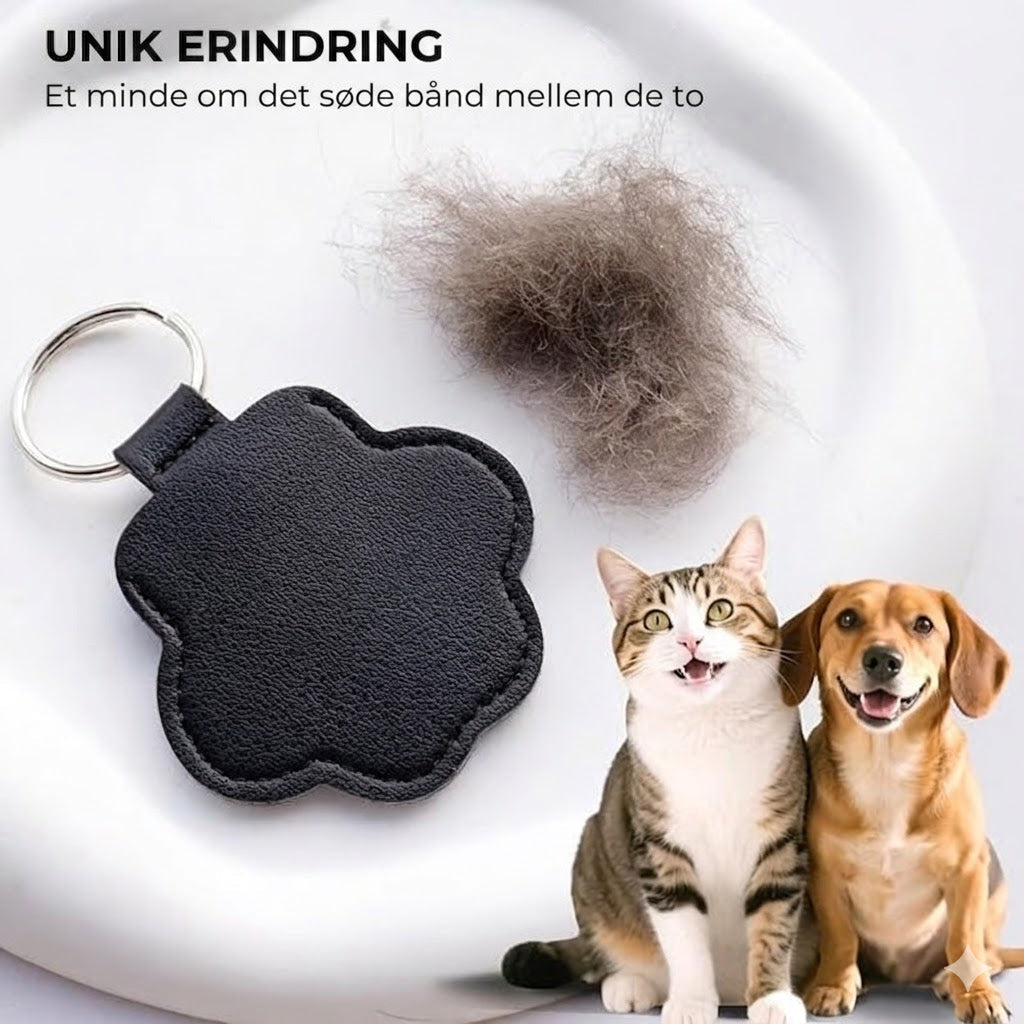 Lædernøglering til minde om dit kæledyr - 🐾 Bevar deres minde altid tæt på