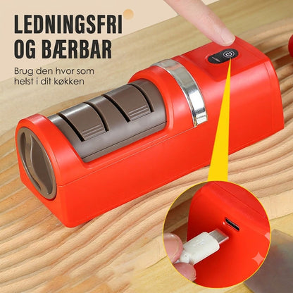 2026 Nyeste opgraderede model! Automatisk knivsliber til køkkenknive – Hurtig slibning, genopladelig og ledningsfri 🗡️🔋