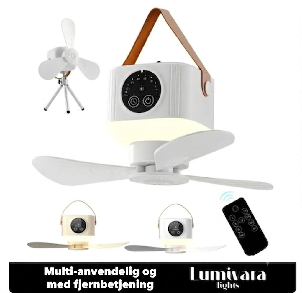 CAMPBREEZE™ | Genopladelig lampe med ventilator