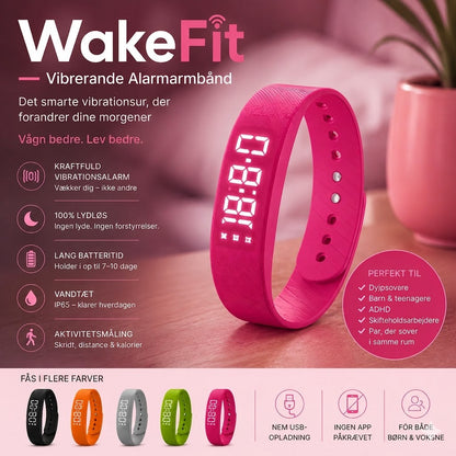 WakeFit – Vibrerende alarmarmbånd | Det smarte vibrationsur, der forandrer dine morgener