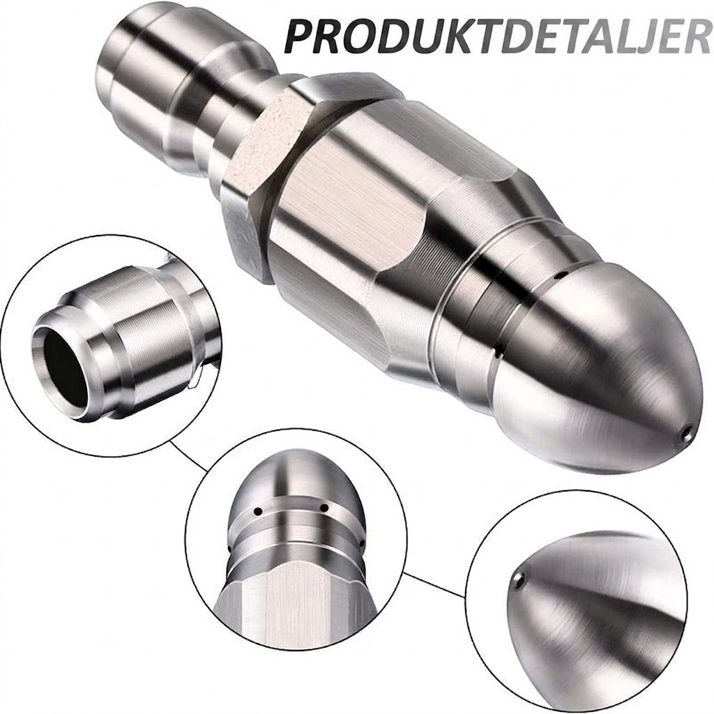 🔩   Kloakrensedyse i rustfrit stål – Fjerner blokeringer og forebygger dybdegående tilstopninger 💦🚿