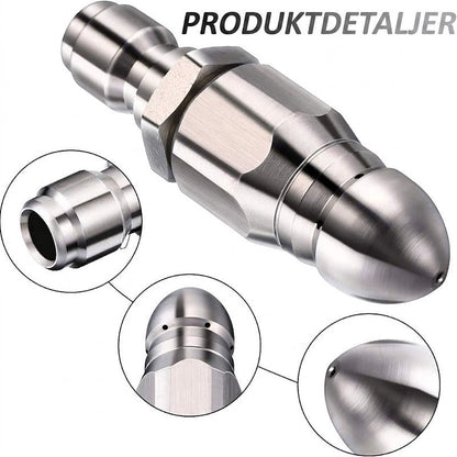 🔩   Kloakrensedyse i rustfrit stål – Fjerner blokeringer og forebygger dybdegående tilstopninger 💦🚿