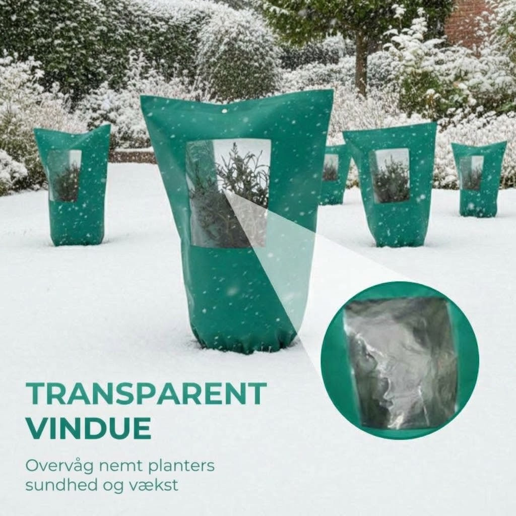 🌷 Vinterbeskyttelse til Planter | Frostsikker Plantepose med Lynlås & Snøre