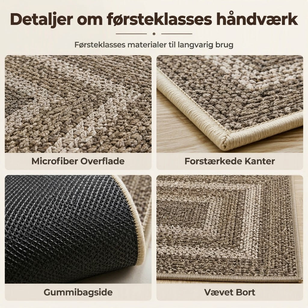 Elegant vævet løber