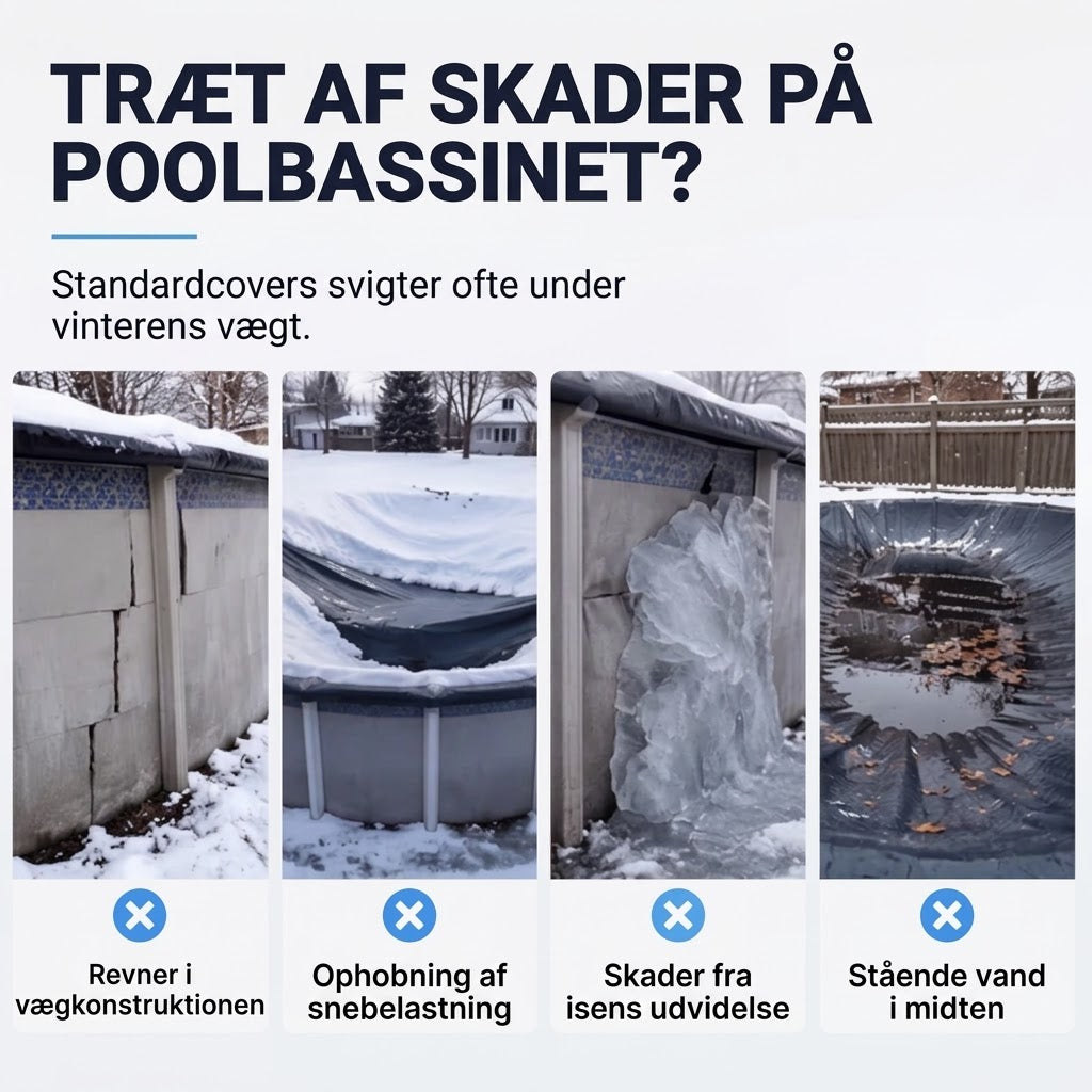 ❄️ Vinterpude til Pool | Reducerer Is-tryk & Forhindrer Vandansamling ✨