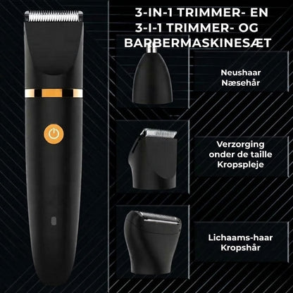 3-i-1 Elektrisk kropstrimmer til mænd