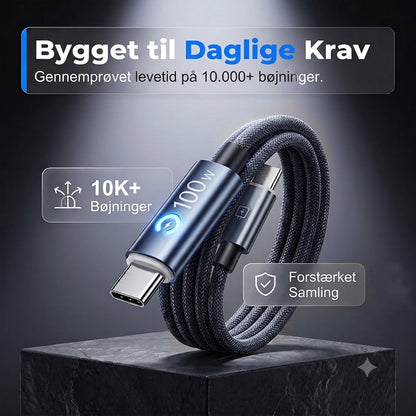 Hurtigopladningskabel Type-C til Type-C