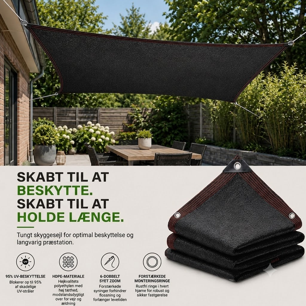 SunChill™ | Premium HDPE solsejl til kølig skygge og solbeskyttelse