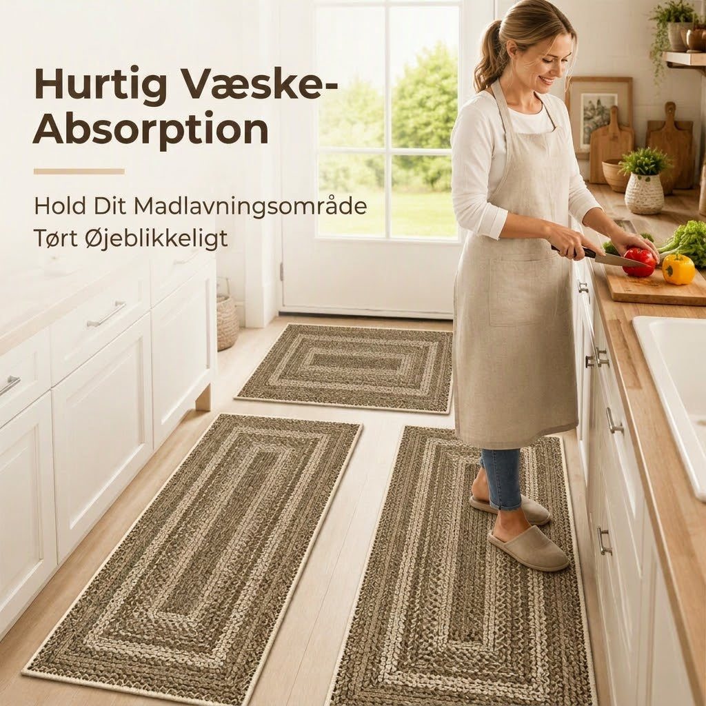 Elegant vævet løber