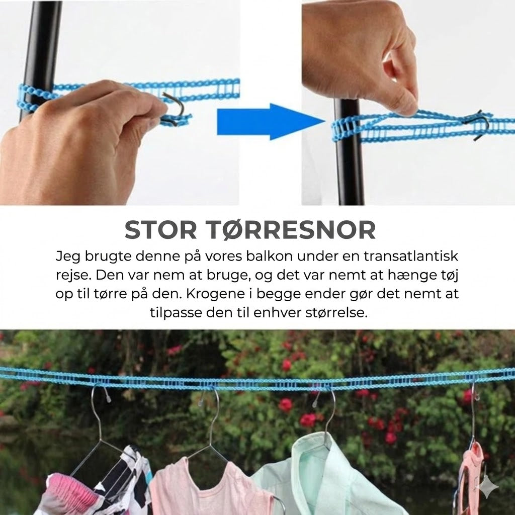 Udtrækkelig tørresnor