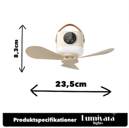 CAMPBREEZE™ | Genopladelig lampe med ventilator