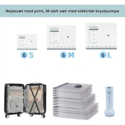 Vakuumpumpe med pladsbesparende poser